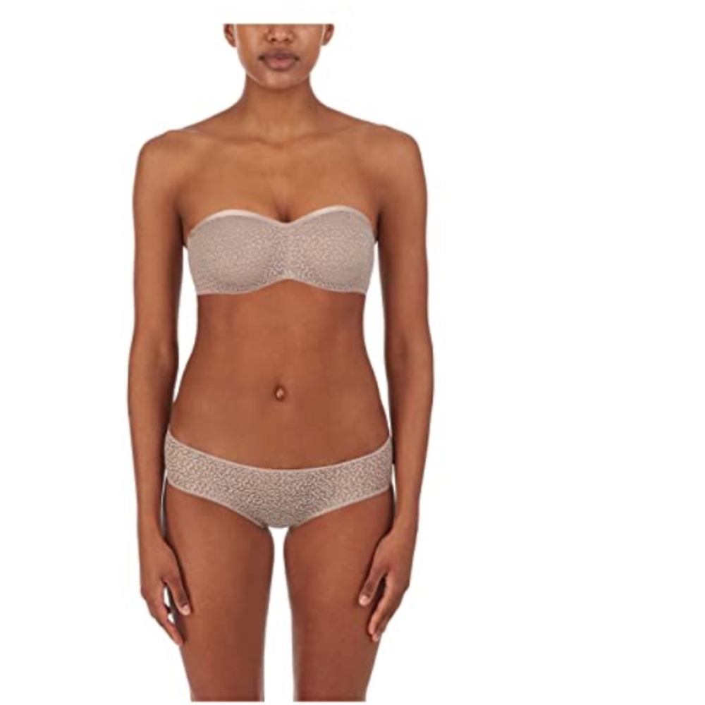 Dkny Modern Lace Unlined Strapless Bra DK4025 - Champagne NWT